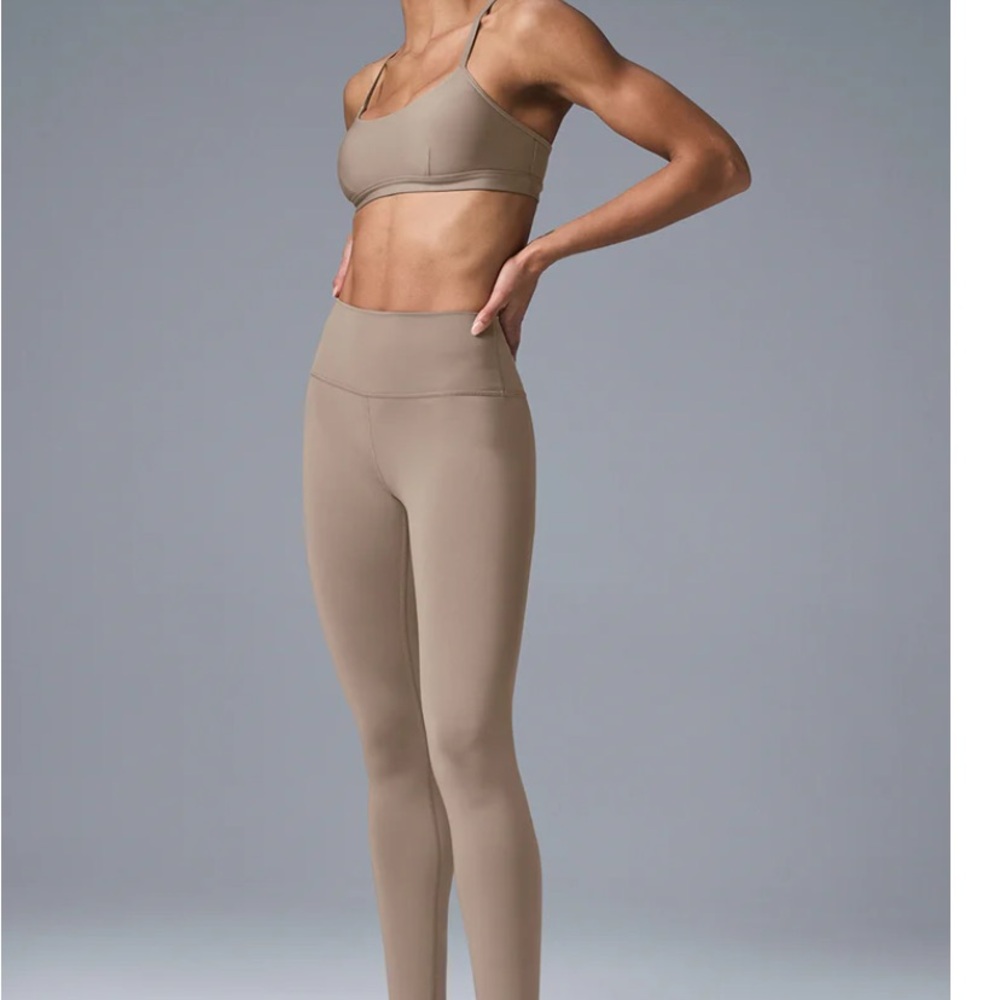 ALO yoga airlift high-waist leggings - small - gravel colour